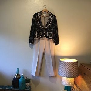 Black Lace and Cream 2 piece